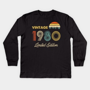 Vintage 1980 Made in 1980 40th birthday 40 years old Gift Kids Long Sleeve T-Shirt